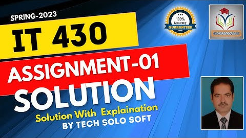 IT430 Assignment 1 Solution Spring 2023 || IT-430 E-Commerce Assignment 1 Solution by Sohail.