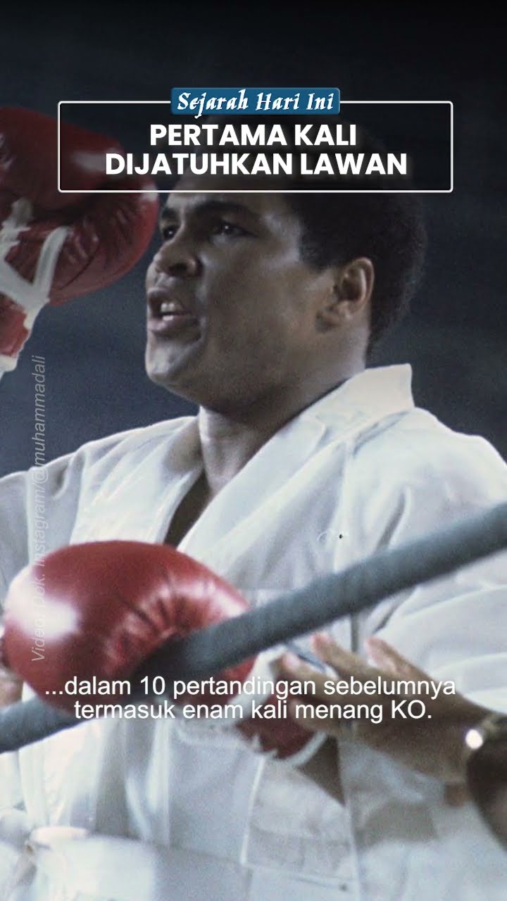 Momen Pertama Kali Muhammad Ali Roboh di Ring Tinju, Langsung Hajar Lawan Bertubi-tubi