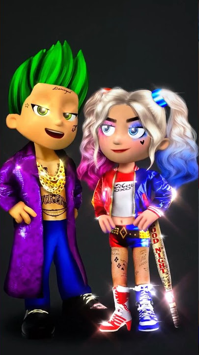 Ryder Pawpatrol And Katie Paw Patrol Glow Up Joker, Harley Quinn #short