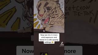 drawing an angry tiger