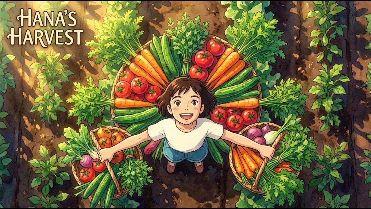 🌻 Summer Harvest & Fresh Vegetable Soup ASMR | Ghibli Unwind: Farm to Table Animation