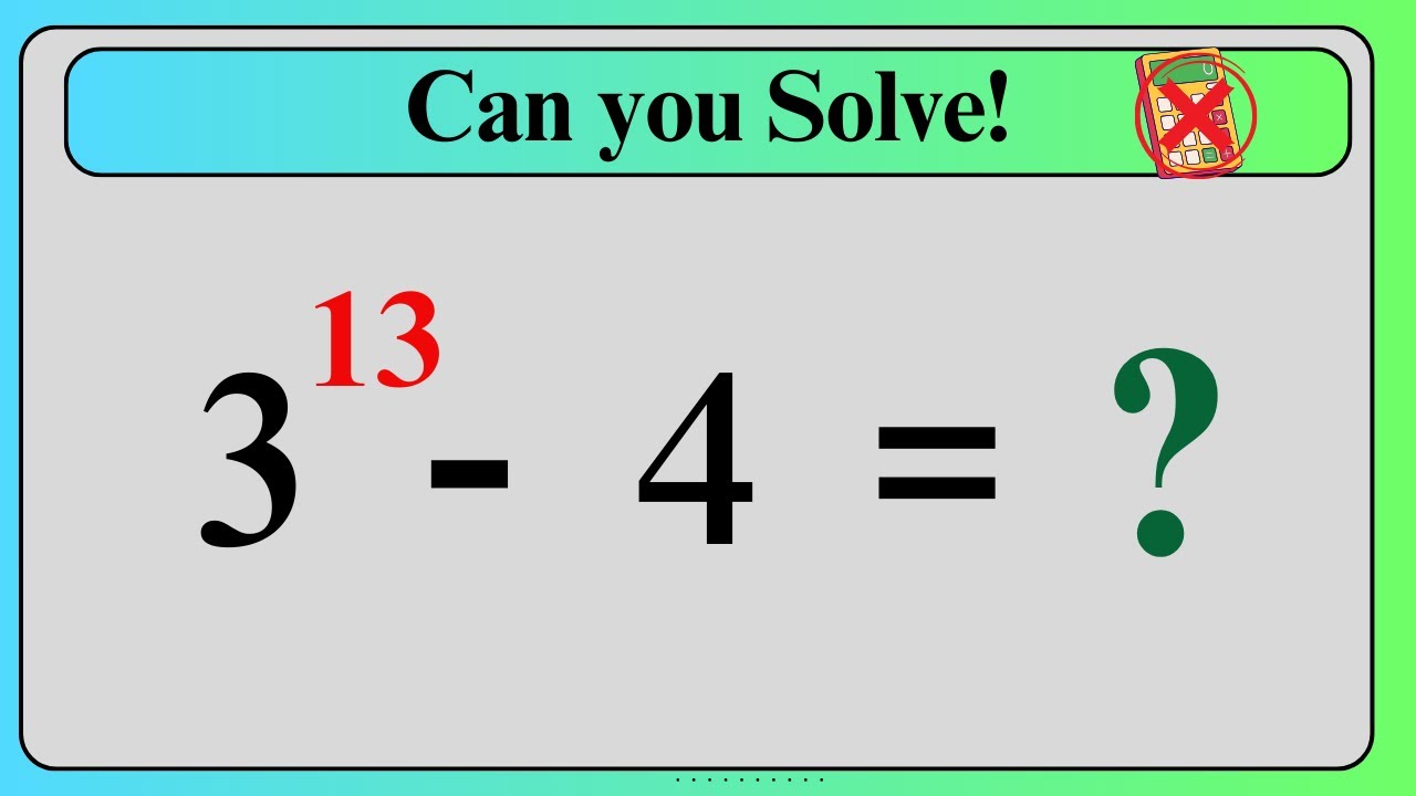 Nice Exponent Math Simplification Problem | No calculator - YouTube