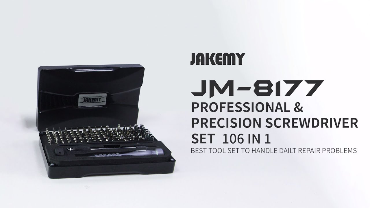 JM-8177 106 in 1 Professional and precision screwdriver set (Aluminum alloy screwdriver handle ver.)
