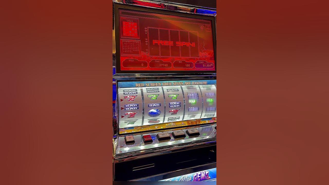 HUGE RED SCREEN Slot Machine Win! YouTube