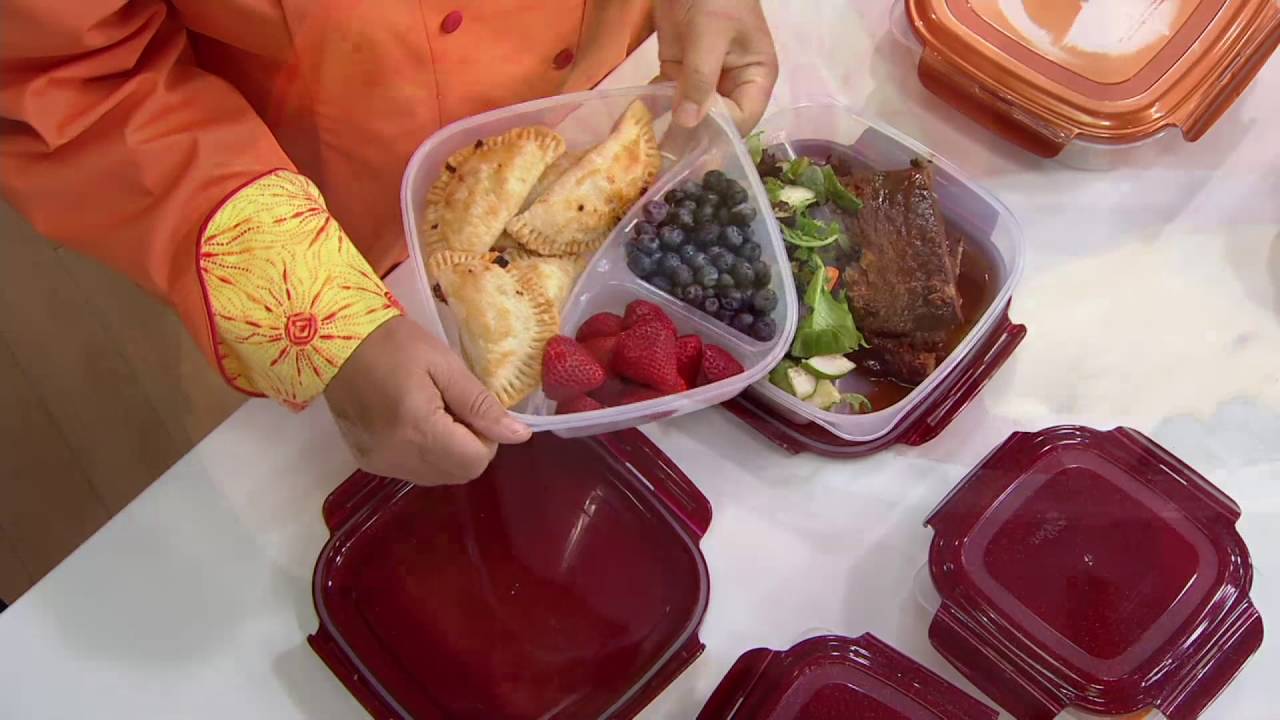 Lock & Lock 4 piece Divider Plates w/ Color Lids on QVC
