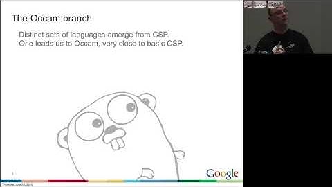 Rob Pike. Origins of Go Concurrency Style. Emerging Languages Camp 2010. July 21, 2010.