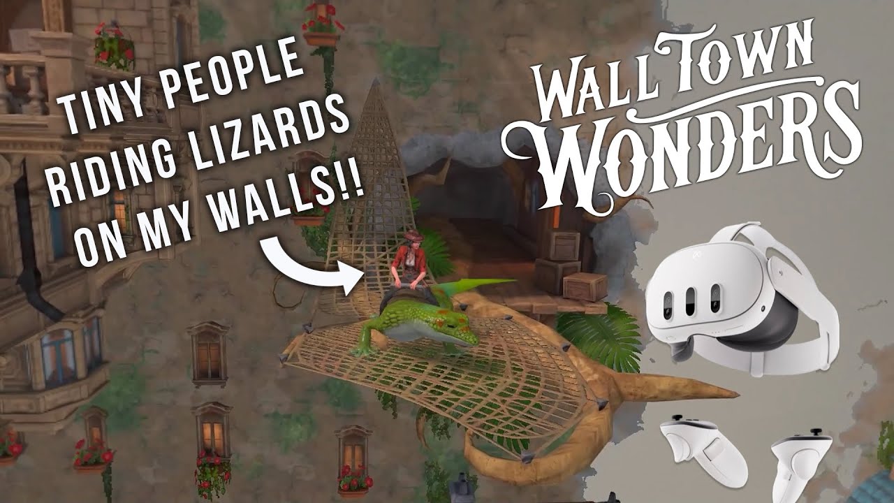 Wall Town Wonders - Build a Mixed-Reality Miniature Town on your own walls! Quest 3 Gameplay