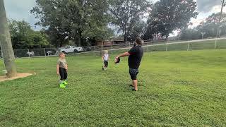 Two person communication outfield drill