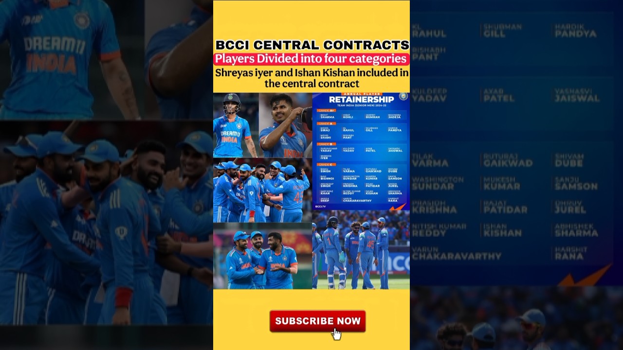 BCCI Central Contracts 2025 Announced 🔥 | Full List of Indian Players &Grades | Rohit, Kohli, Hardik