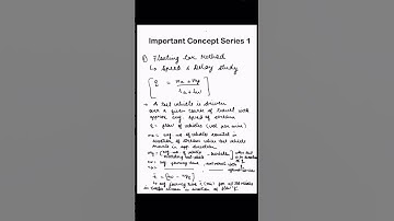 FLOATING CAR METHOD - Important Concepts Series in 1 Minute Part:1