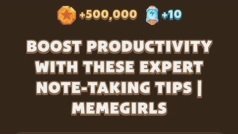 Memefi today video code I Boost Productivity with These Expert Note-Taking Tips | MemeGirls