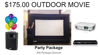 How to set up a rear projection video outside for your guests. Customer's favorite.