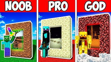 Minecraft NOOB vs PRO vs GOD : MONSTER SECRET BLOCK PORTAL ADVENTURE in Minecraft Animation