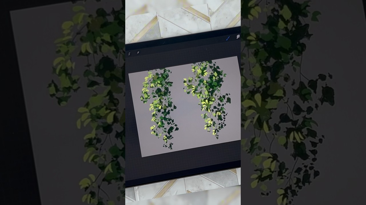 How to Digitally Paint Foliage in Procreate
