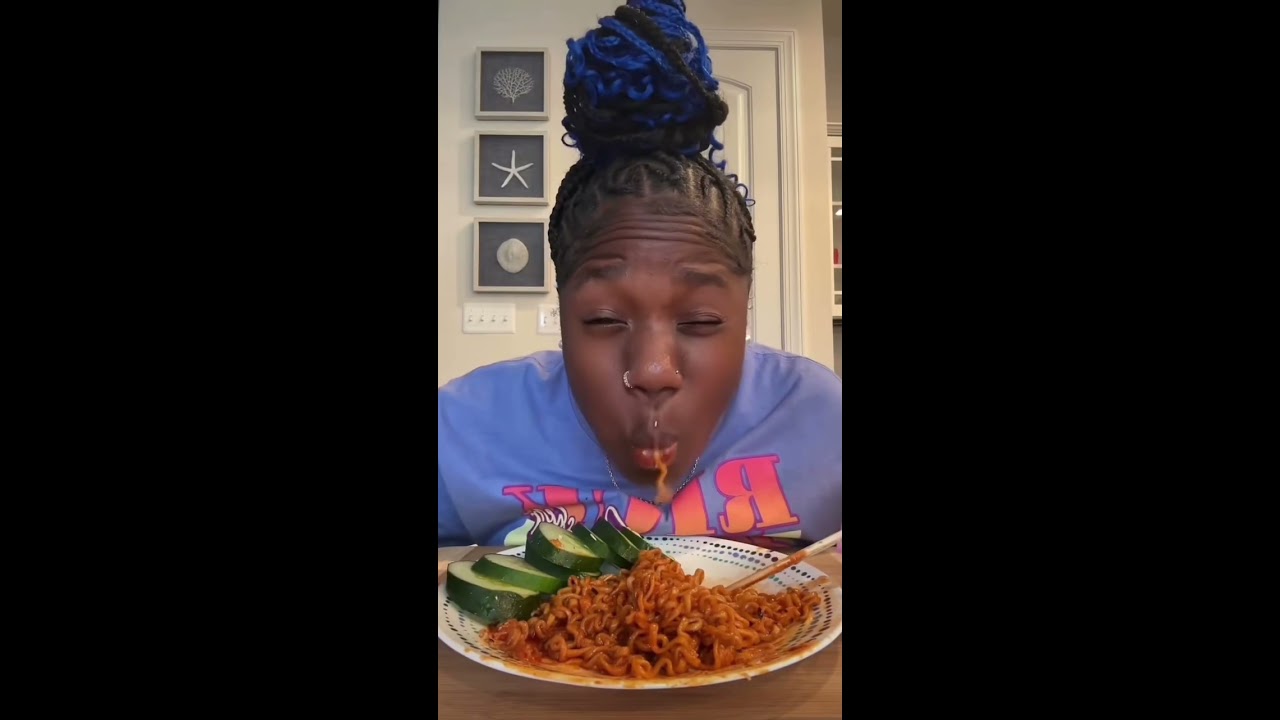 Vickey Cathey Eats The Spiciest Noodles On Planet Shorts