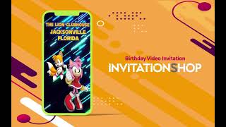 Birthday Video Invitation - Sonic The Hedgehog