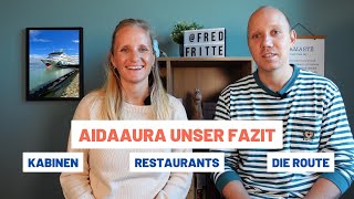 AIDAaura Conclusion and Tip - Is a trip with AIDAaura worth it🚢💙♥️💛💚