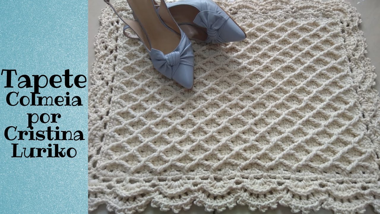 Tapete de crochê Colmeia
