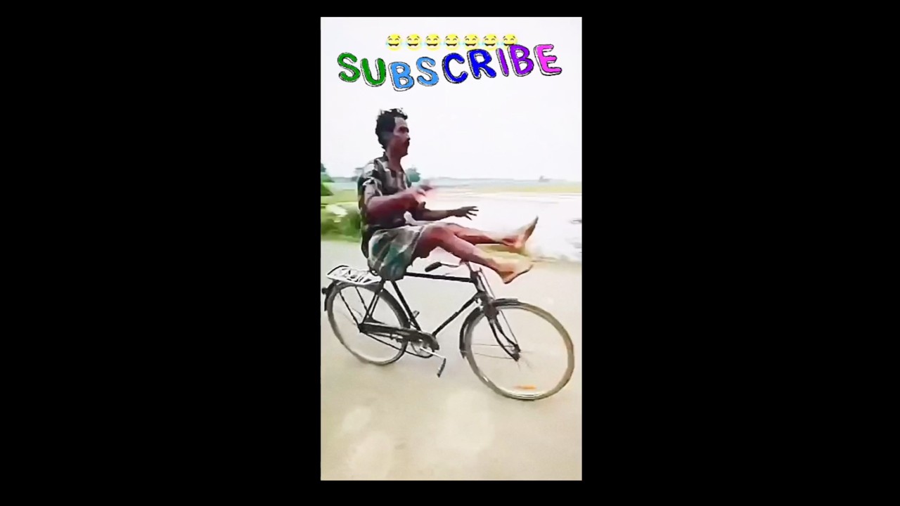 Hilarious Comedy:Funny Indian drunk man tries to ride a bike