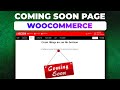 How to Add a Coming Soon Page in WooCommerce Website Step by Step Launch Your Website #woocommerce