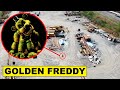 DRONE CATCHES GOLDEN FREDDY AT ABANDONED JUNKYARD | FIVE NIGHTS AT FREDDYS IS REAL?!
