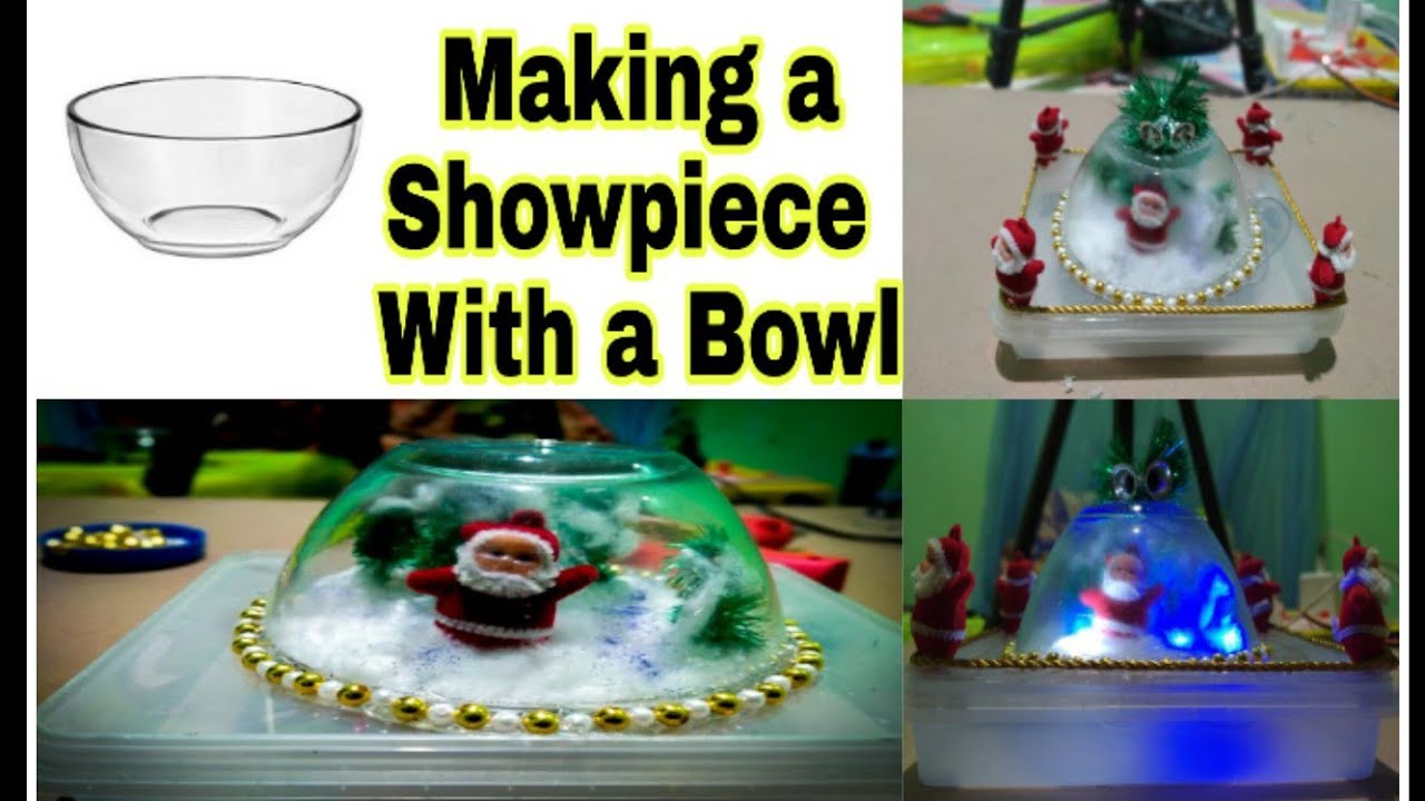 How To Make a Santa Showpiece With a Glass Bowl || Christmas Special DIY  || DCC