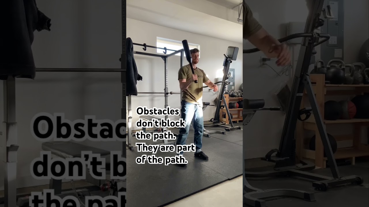 Warrior training- heavy club swings- motivational Quote