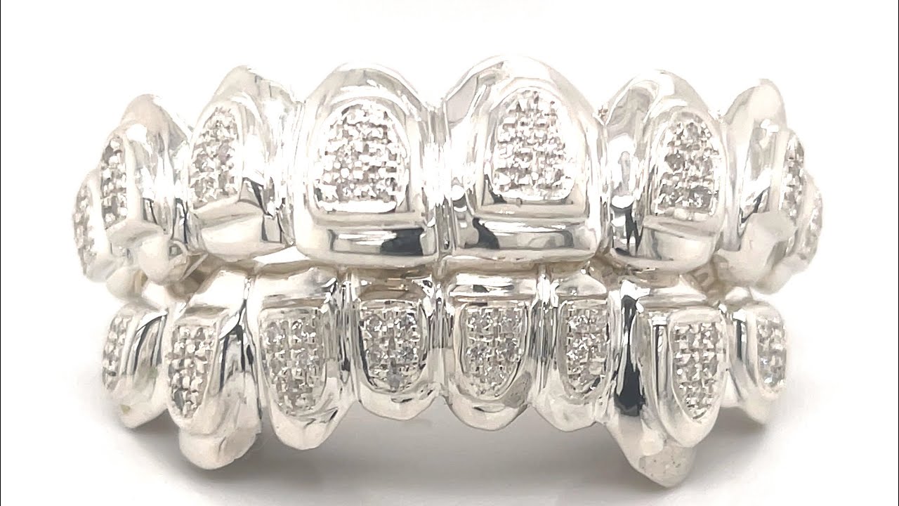 Silver Diamond Grillz only $1197!  Affordable Diamond Grillz by 