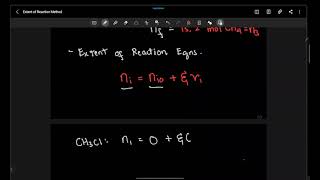 Extent of Reaction Method Extent of Reaction Method
