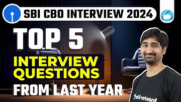SBI CBO-interview 2024 | Top 5 SBI CBO-interviewvragen van vorig jaar | Door Aditya Sir