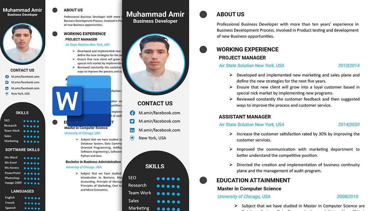 How to Write Resume or CV in Microsoft Word || Get Hired Fast with a Professional Resume in Ms Word