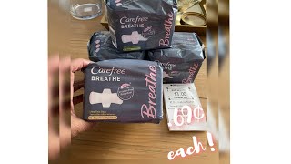 .69 Carefree Breathe Pads At Cvs Ez Deal