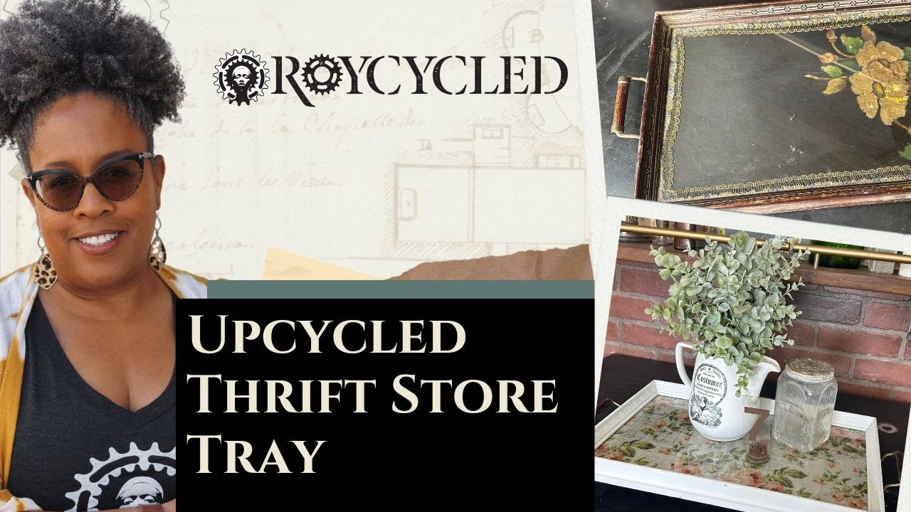 How To Decoupage on Glass - Reverse Decoupage. I found this thrift store tray and made it beautiful