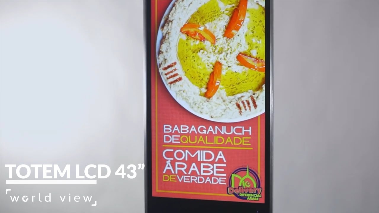 Totem Digital LCD Indoor 43" Polegadas Touch Full Hd Ultra Slim