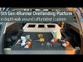 5th Gen Toyota 4Runner Overlanding Platform Walk Through | Affordable | In Depth Review | Dog Bed!