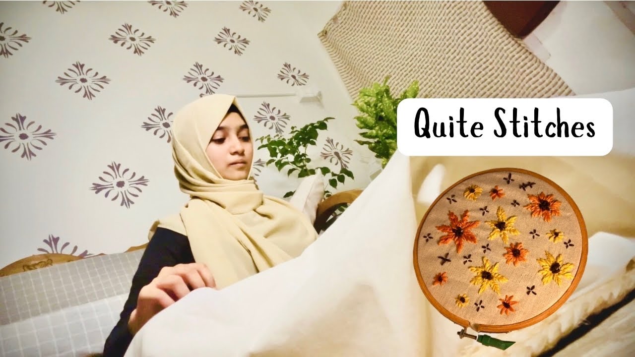 Hand Embroidery Flowers | Cozy Silent Night Routine | Slow living vlog | Sayue