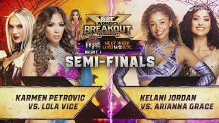 Full Match Kelani Jordan Vs Arianna Grace - Nxt Breakout Tournament Wwe Nxt 102323