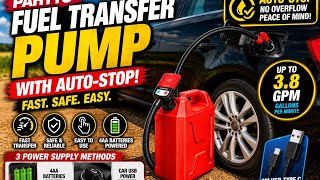 Pahtto Fuel Transfer Pump with Auto-Stop DEMO Review | 3.8 GPM Fuel Transfer Test