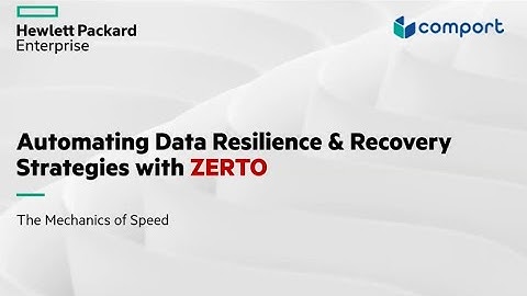 HPE Zerto Ransomware Protection Webinar