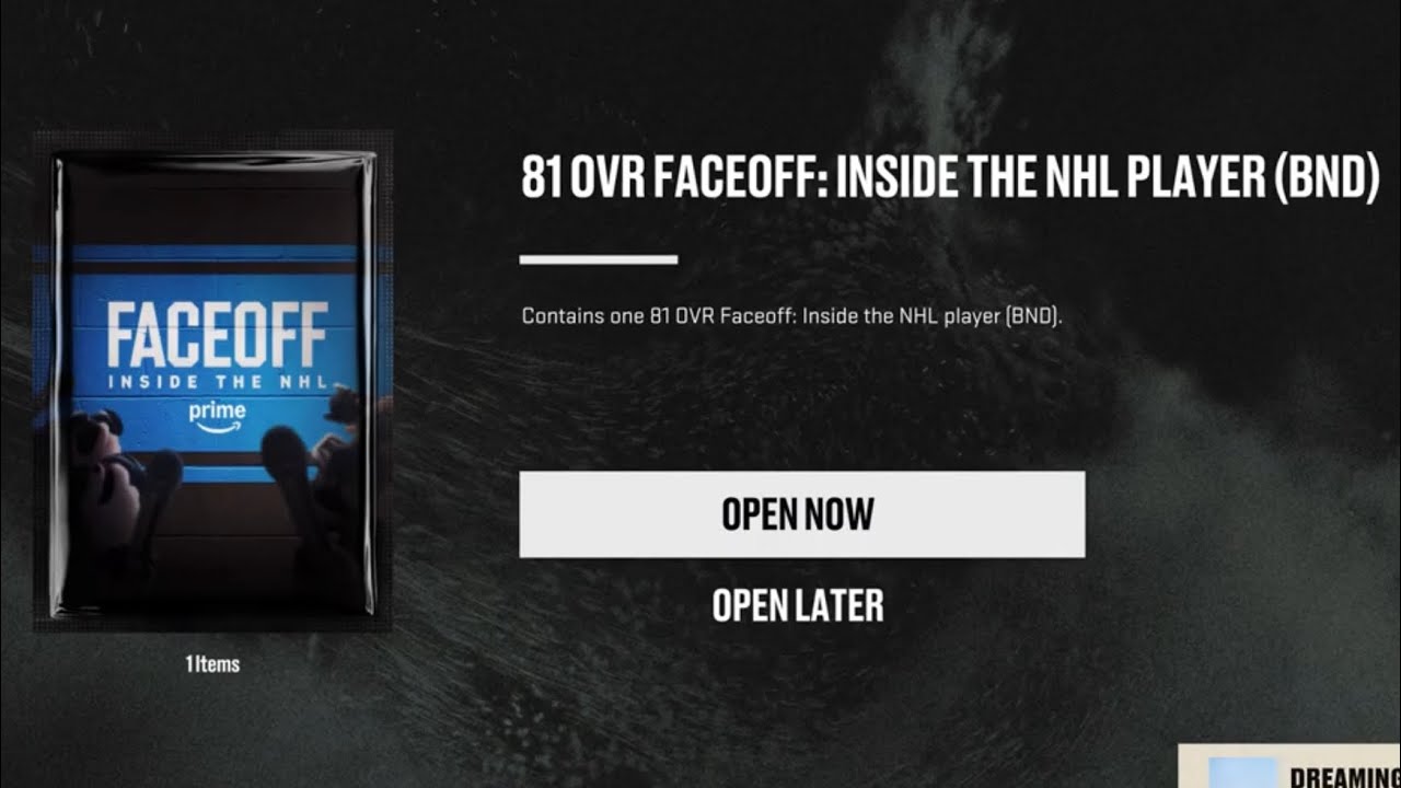 NHL 26 HUT Faceoff Inside the NHL Prime 81 OVR Faceoff: Inside the NHL Player Pack opening (PS5)