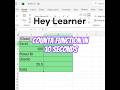 Counta() function in Excel! In this 10-second | Excel Tips 2025