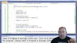 Famous ERT207 Week 9 Program 4 Average and stddev Net Worth
