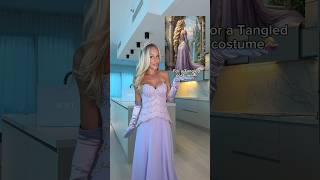 Wearing a real life princess dress for my Rapunzel Halloween Costume? 😱 #halloweencostume #rapunzel