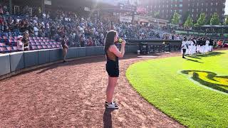 Danielle Swinehart National Anthem Performance at the Akron Rubber Ducks game. June 2nd 2023.