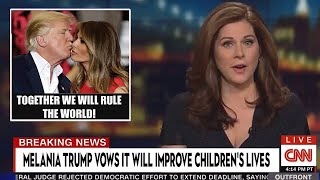CNN Erin Burnett : "Melania Trump Slams Critics Who RIDICULE, Vows It Will Improve Children Lives"