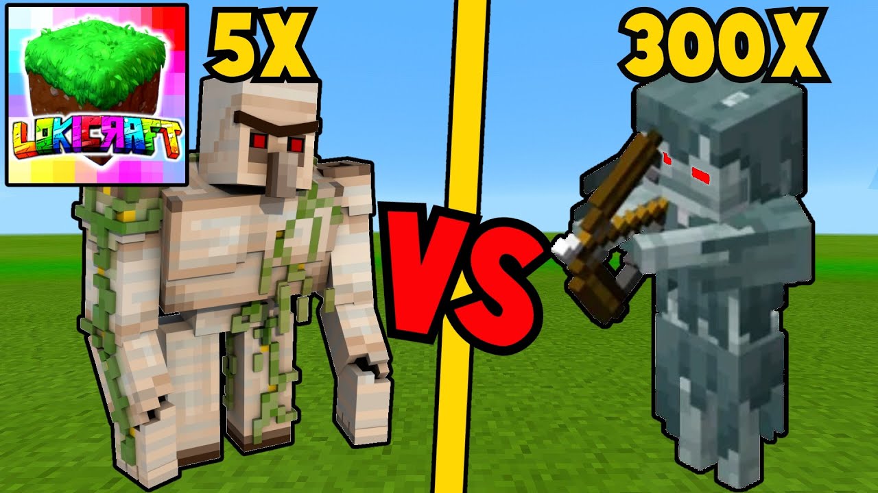 300 STRAYS VS 5 IRON GOLEMS in Lokicraft MOBILE GAMES YouTube