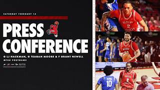 WKU MBB: G LJ Hackman, G Teagan Moore & F Grant Newell | MTSU Postgame | 2-14-26