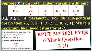 BPUT M3 2021 Solution 6 Marks Questions PYQs | BPUT 2021 M3 Question Paper Solution Mathematics 3
