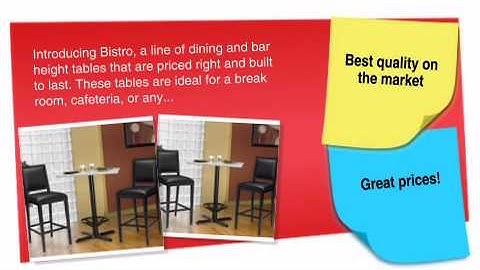Bistro Series: 36" Square Table with 2 Bar Stools (Bar or Dining Height) - ofconcepts.com