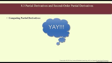 Partial Derivatives and Second Order Partial Derivatives